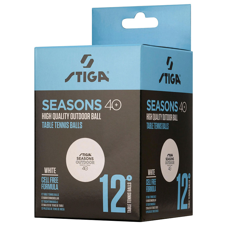 Мячи для настольного тенниса Stiga Seasons, White 12шт (1110-2810-12)