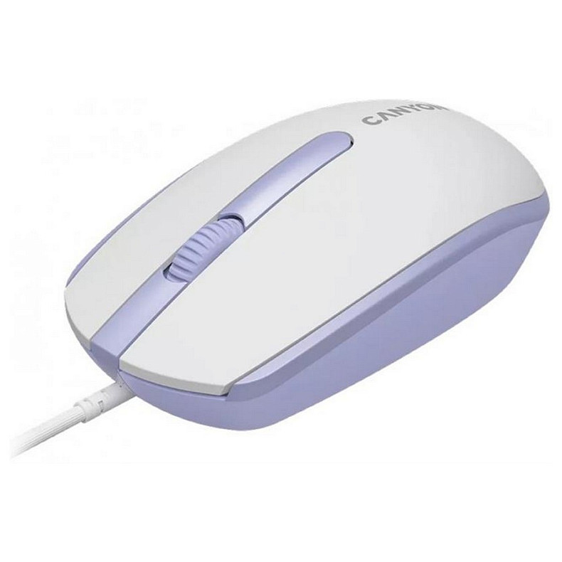 Миша Canyon M-10 USB White Lavender (CNE-CMS10WL)