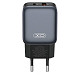 Зарядний пристрій XO L154 (1USB-С, 1USB, 3А) PD, QC 3.0 Black (L154.black)