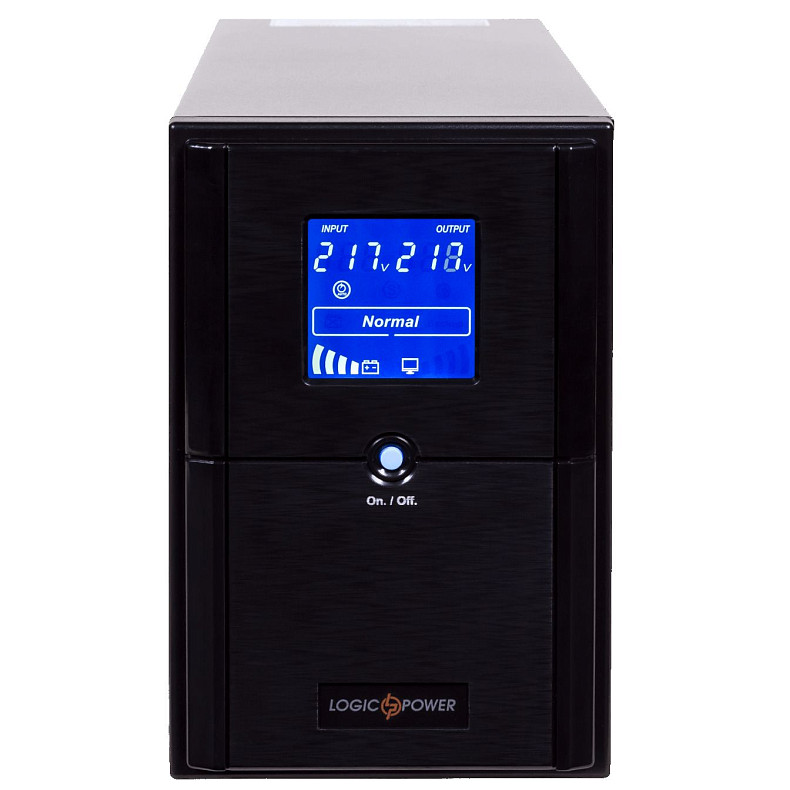 ДБЖ LogicPower LPM-UL1250VA, Lin.int., AVR, 3 x євро, USB, LCD, метал