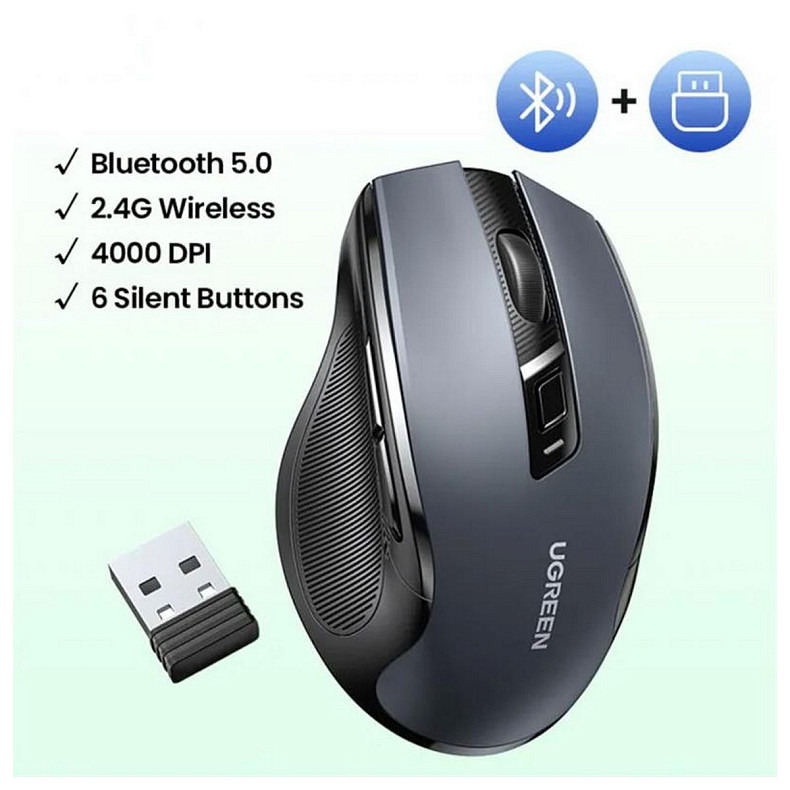 Мишка Ugreen MU006 Gray (90855)