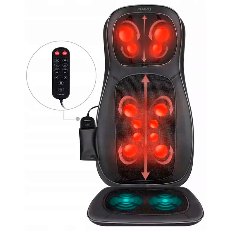 Массажная накидка 4 в 1 Naipo C2030 с подогревом и вибрацией - Повреждена упаковка