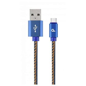 Кабель Cablexpert (CC-USB2J-AMCM-1M-BL) USB 2.0 A - USB Type-C, 1м, синій