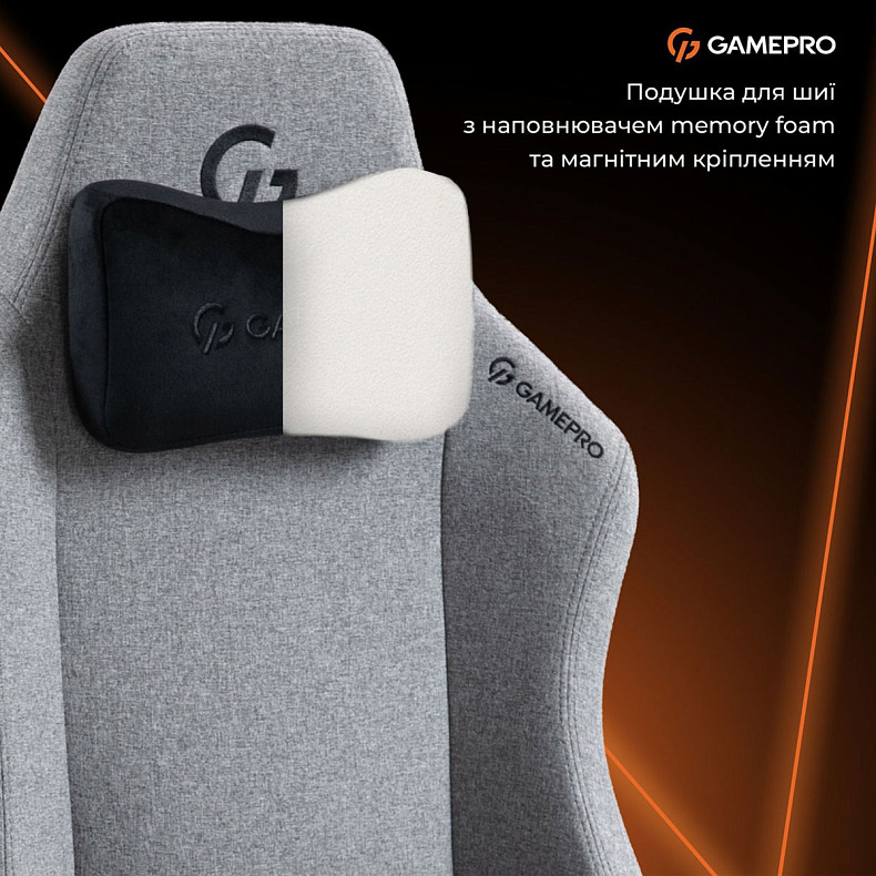 Крісло ігрове GamePro GC775G Fabric Gray