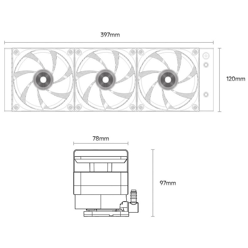 Система рідинного охолодження Ocypus SIGMA L36 PRO BK (SIGMA-L36-BK3ANWL00P-GL)