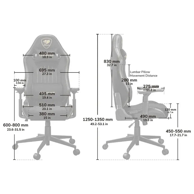 Кресло для геймеров Cougar Explore Navy Blue F