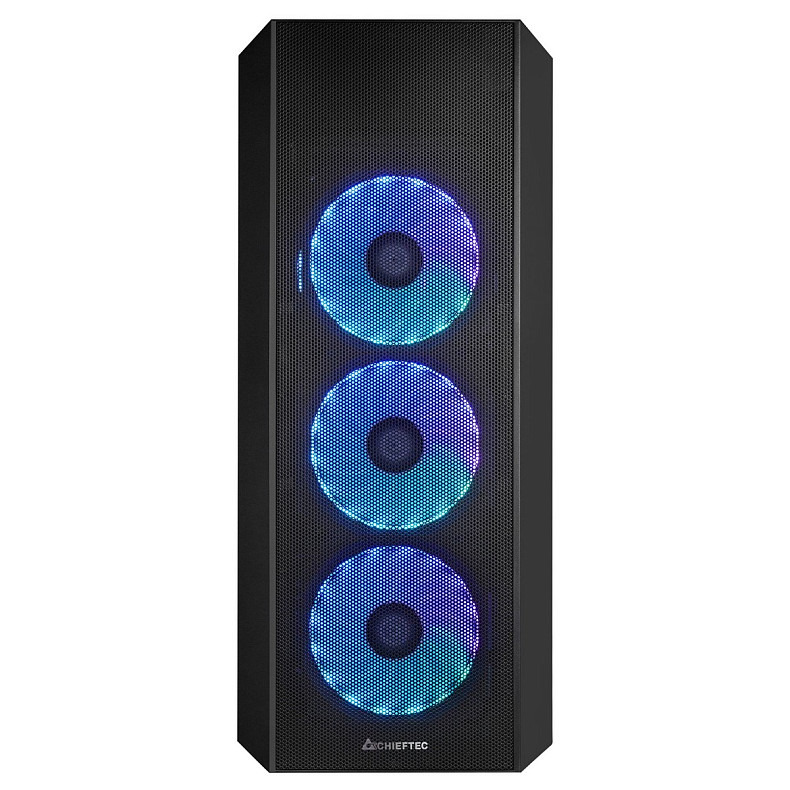 Корпус Chieftec SCORPION 4 GL-04B-UC-OP 4x120mm A-RGB, USB-C, ATX, без БЖ, Black