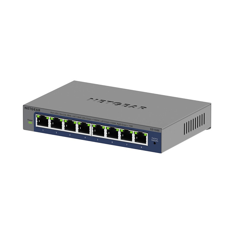 Коммутатор NETGEAR GS108E 8xGE, WebSmart