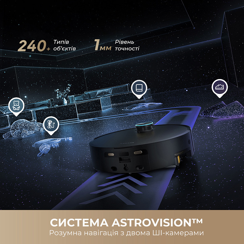 Робот-пилосос миючий Dreame Aqua 10 Ultra Track Complete Black