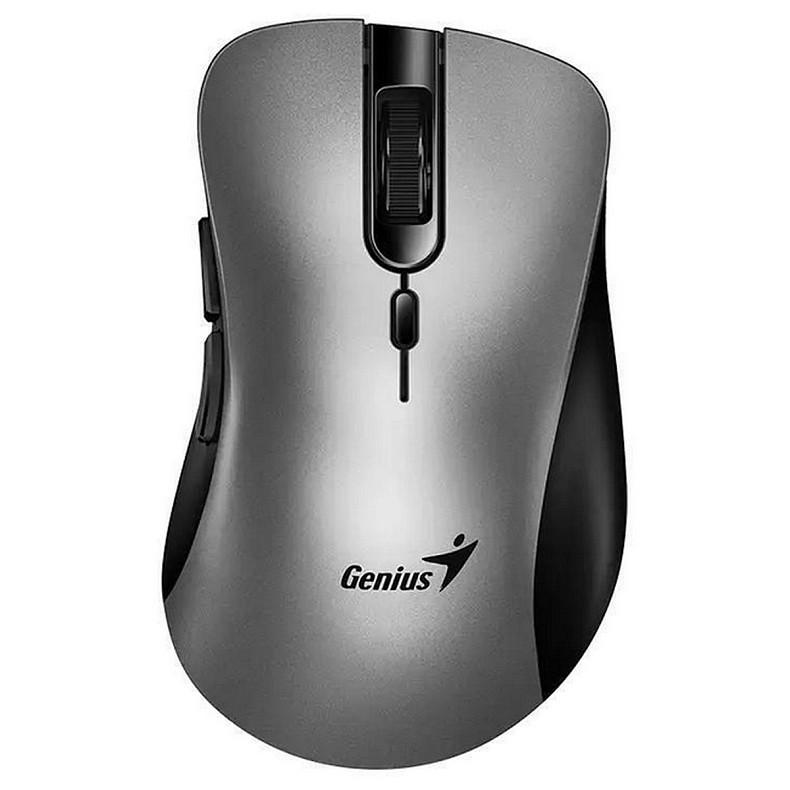 Миша Genius Ergo 8100S, Silent, AI, WL, сірий