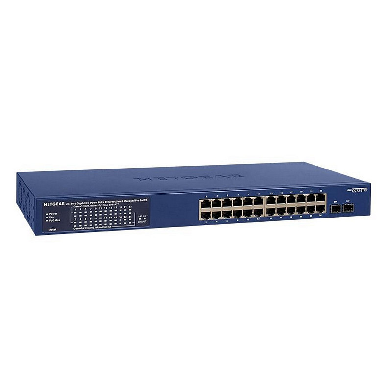 Коммутатор NETGEAR GS724TP 24xGE PoE, 2xSFP, 190Вт, Управляемый L2