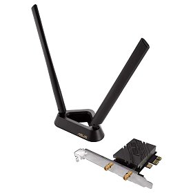 Адаптер WiFi ASUS PCE-BE92BT BE9400, PCI-Express x1, BT5.4