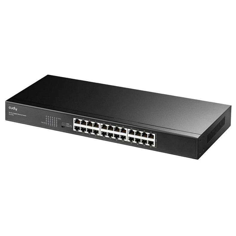 Коммутатор Cudy GS1024L, 24 портовый Gigabit Metal Switch, 19"RM