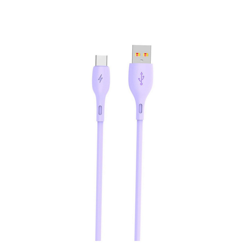 Кабель SkyDolphin S22T Soft Silicone USB - USB Type-C (M/M), 1 м, Violet (SDUSB-000603)