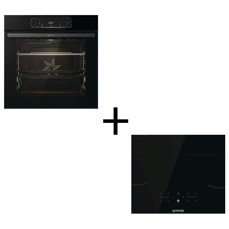 Комплект Дух.шафа + Вар.поверхня інд. Gorenje BOS6737E06BG + GI6401BSC