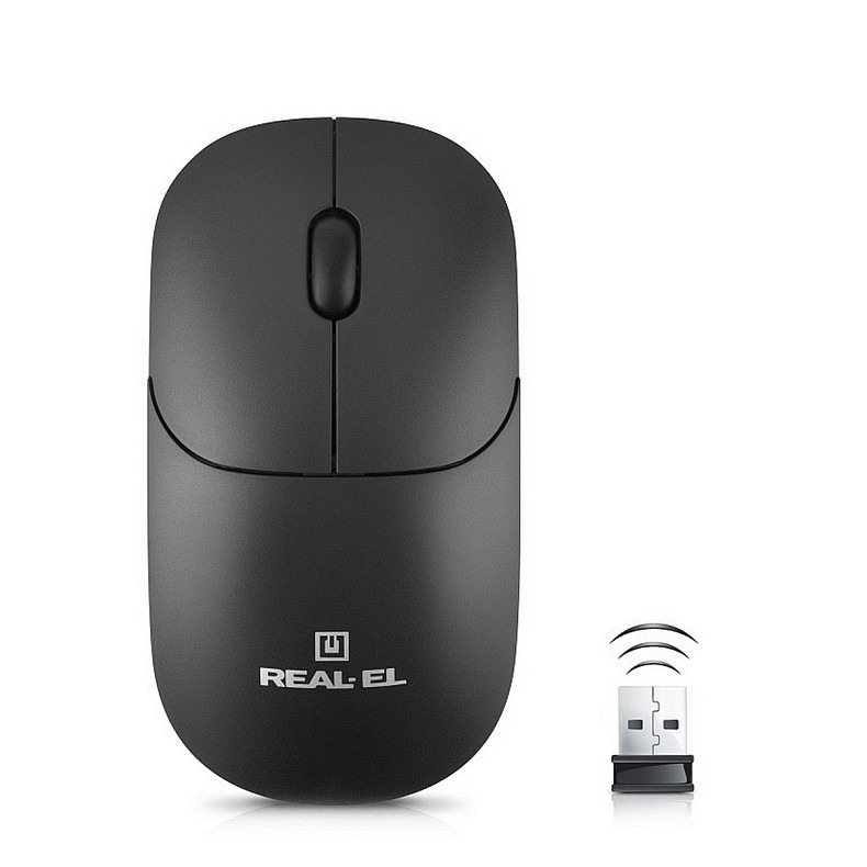 Миша бездротова REAL-EL RM-313 W Black