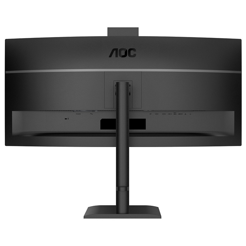 Монітор AOC 34" CU34E4CW, WQHD, VA, 120Гц, вигн., 2xHDMI, DP, USB-C, RJ-45, USB-hub,cam,HAS, кол.