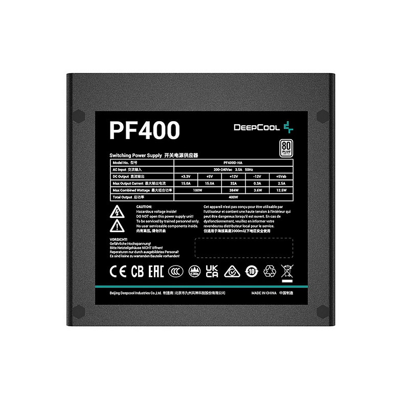 Блок живлення DeepCool PF400 400W (R-PF400D-HA0B-EU)