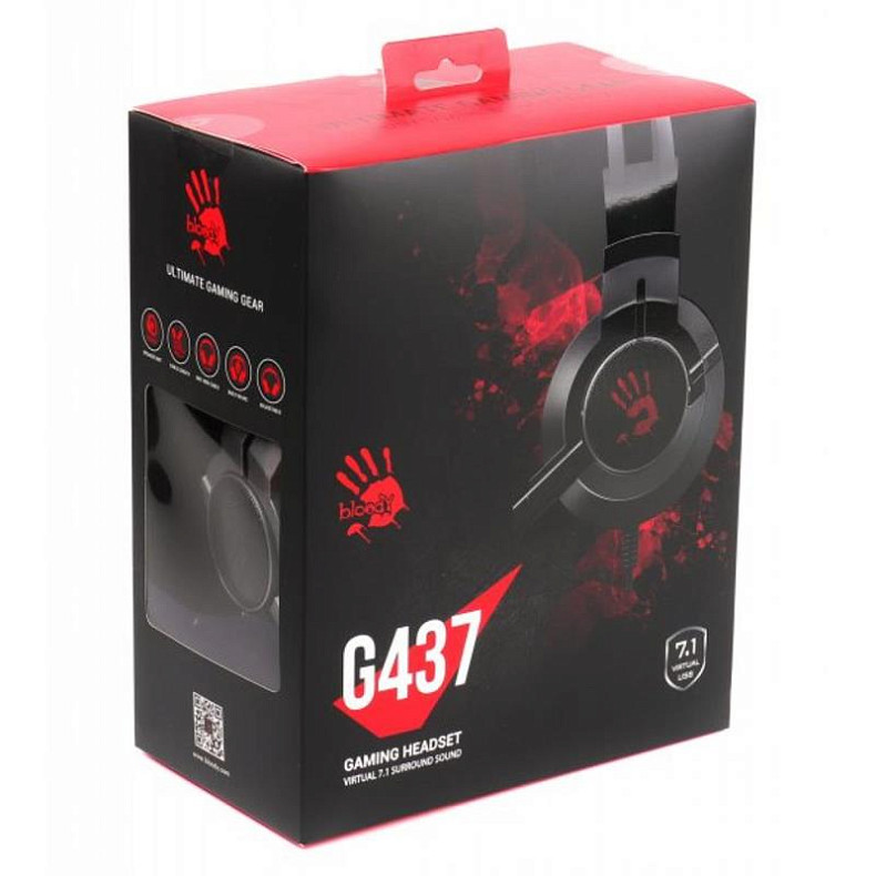 Гарнитура A4Tech Bloody G437 Black USB