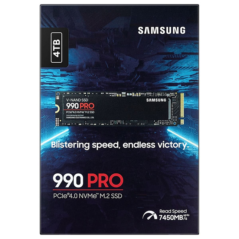 Накопитель SSD Samsung 990 PRO 4ТB M.2 2280 PCIe 4.0 x4 NVMe V-NAND (MZ-V9P4T0BW)