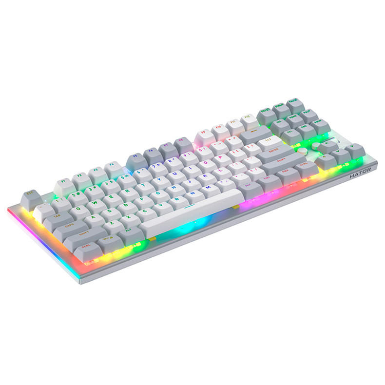 Клавіатура HATOR Gravity TKL orange (HTK561) white, US Layout