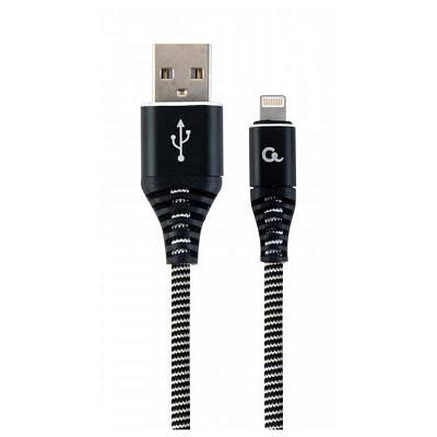 Кабель Cablexpert (CC-USB2B-AMCM-1M-BW) USB 2.0 A - USB Type-C, премиум, 1м, черный