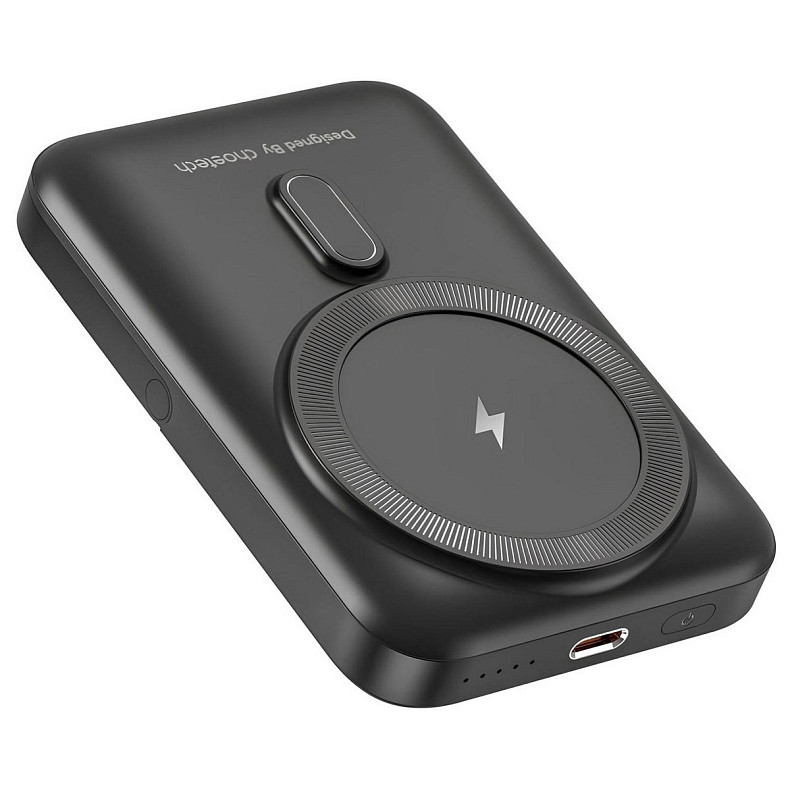УМБ Choetech Magnetic Wireless 10000mAh 20W PD USB-C In/Out, with holder, Qi-15W Black