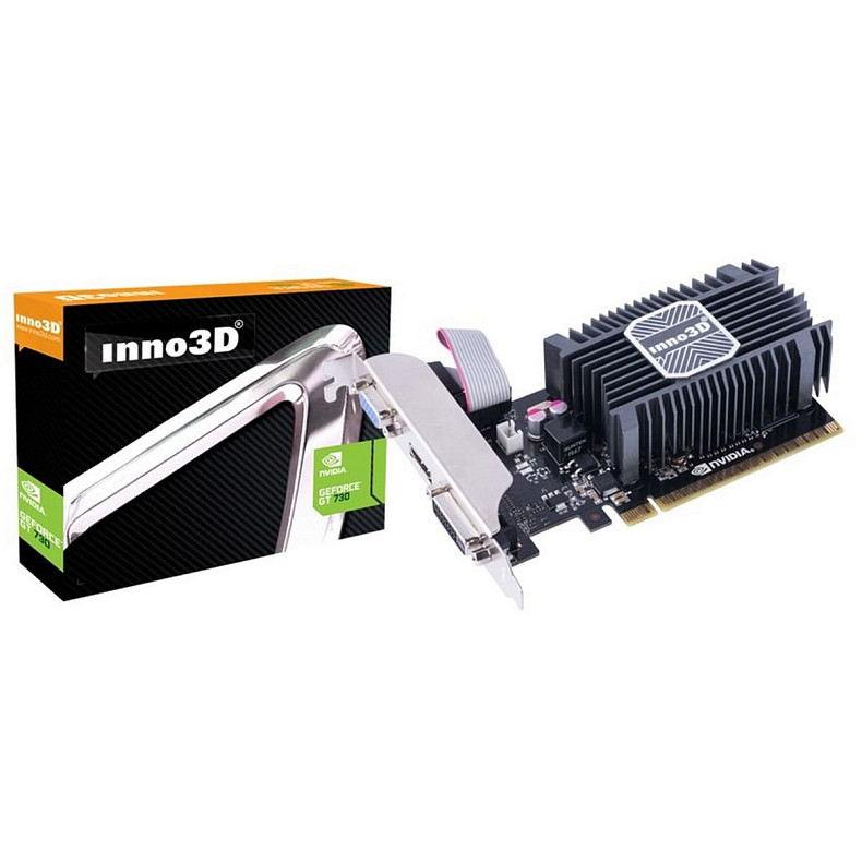 Відеокарта GeForce GT730 Inno3D, 1024Mb SDDR3, 64bit, PCI Express (N730-1SDV-D3BX)