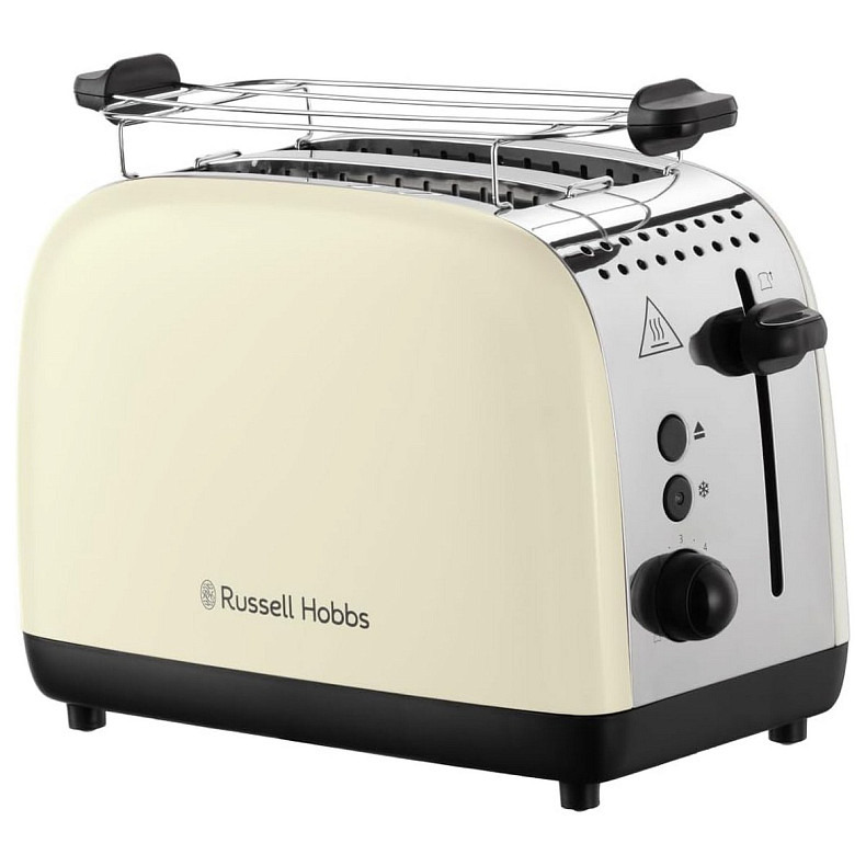 Тостер Russell Hobbs Colours Plus, 1600Вт, нержав., подогрев,разморозка, бежевый