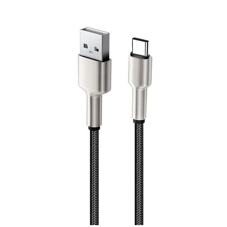 Кабель ColorWay USB-Lightning, head metal, 2.4А, 1м, Black (CW-CBUL046-BK)