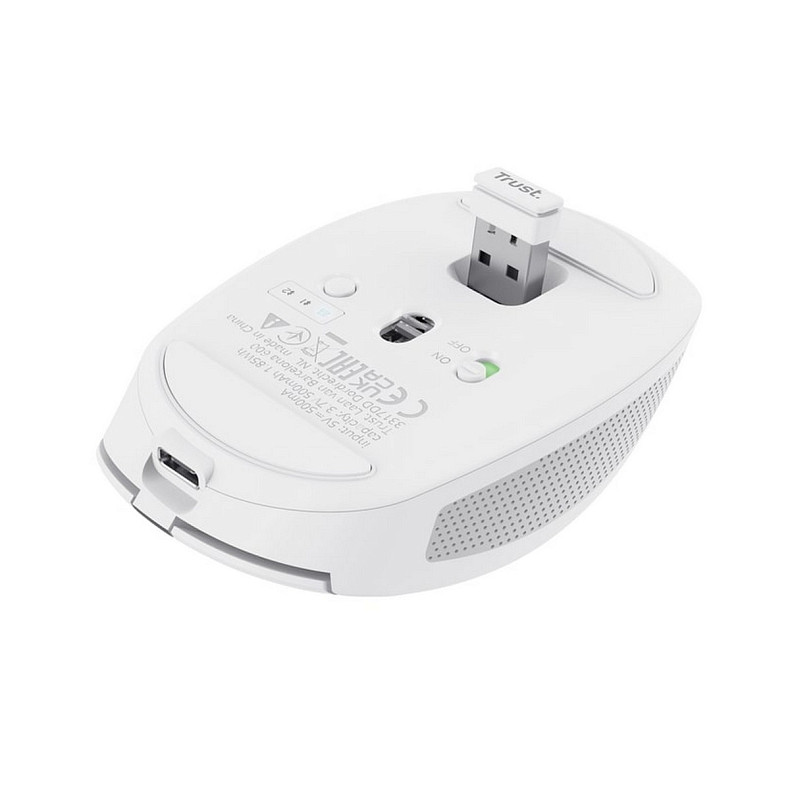 Миша Trust OZZA compact, BT/WL/USB-A, білий