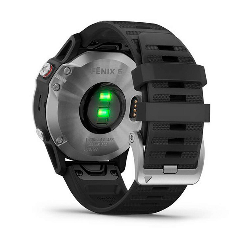 Мультиспортивные часы GARMIN Fenix 6 Silver with Black Band