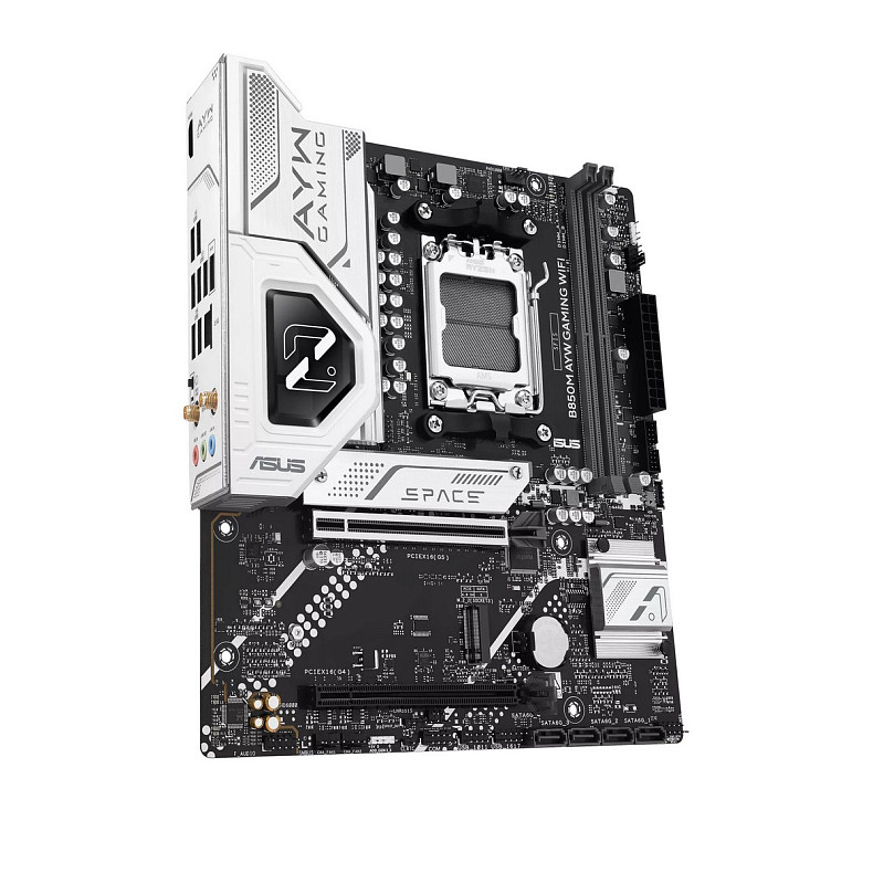 Материнcька плата ASUS B850M AYW GAMING WIFI sAM5 B850 2xDDR5 M.2 HDMI Wi-Fi BT mATX