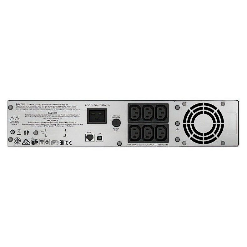 ИБП APC Smart-UPS C RM 2000VA LCD, Lin.int., 6 x IEC, RJ-45, USB, LCD, металл (SMC2000I-2U)