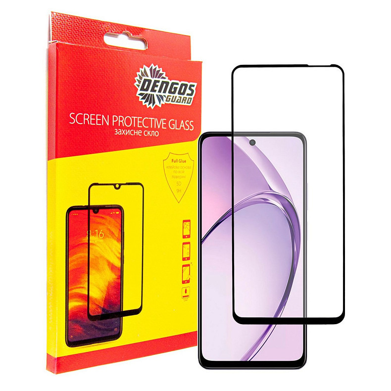 Захисне скло Dengos для Oppo A3 Black Full Glue (TGFG-373)