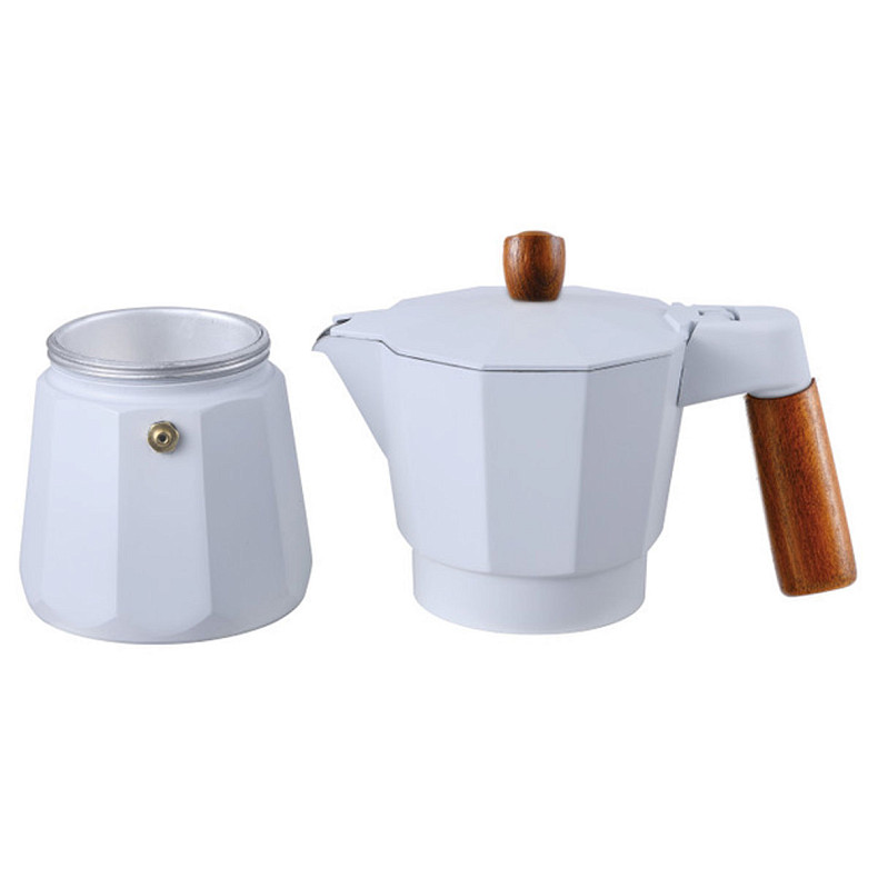 Кофеварка гейзерная Bergner Naturally, 6 чашек (BG-38191-WH-6)