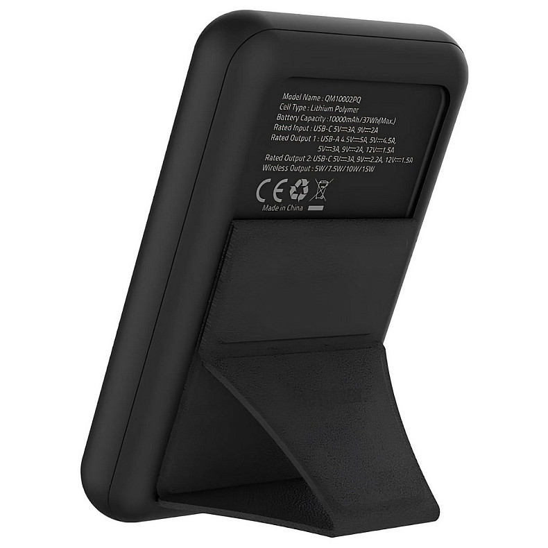 Универсальная мобильная батарея Energizer Magnetic Wireless 10000mAh 22.5W PD USB-A, USB-C In/Out, Black