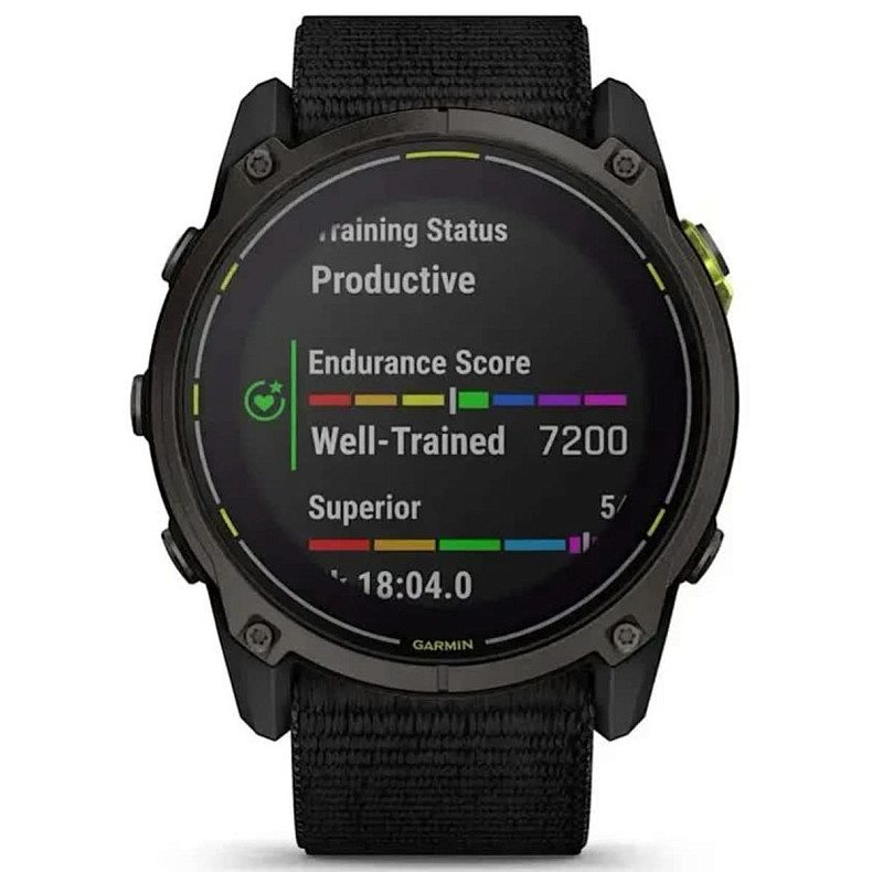 Спортивные часы GARMIN Enduro 3 Carbon Gray DLC Titanium with Black Nylon Strap