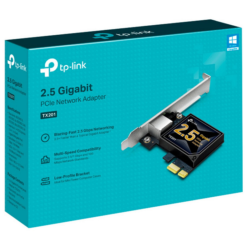Сетевая карта TP-LINK TX201 1x2.5GE, PCI Express x1