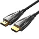 Кабель Vention HDMI M - M, 60.0 м, V2.1, Optical 8K 60Гц 48Gbps Dolby 7.1 TPE Black Zinc Alloy Type