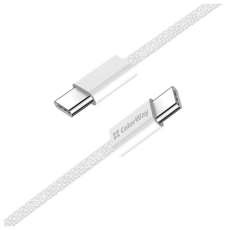 Кабель ColorWay USB Type-C + USB Type-C (M/M), 3.0 А, 1 м, Grey (CW-CBPDCC061-GR)