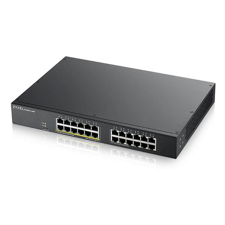 Комутатор ZYXEL GS1900-24EP (GS1900-24EP-EU0101F) (12xGE PoE, 12хGE, max POE 130W, WebSmart)