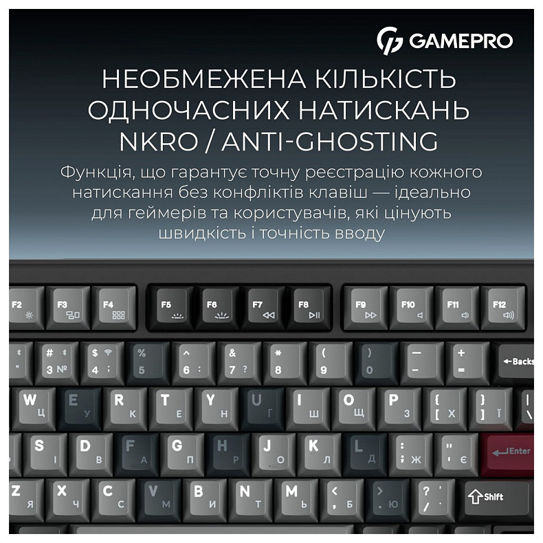 Клавиатура GamePro Asgard Yord Keychron Super Red Switch Black (MK266BK)