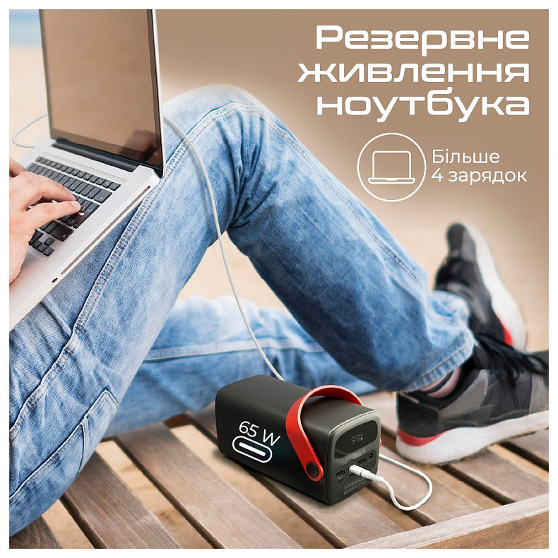 Универсальная мобильная батарея Promate PowerMine-80 65W 80000mAh Black