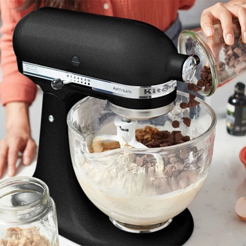 Кухонный комбайн KitchenAid Artisan 4,8 л 5KSM175PSEBK с откидным блоком цвет чугун