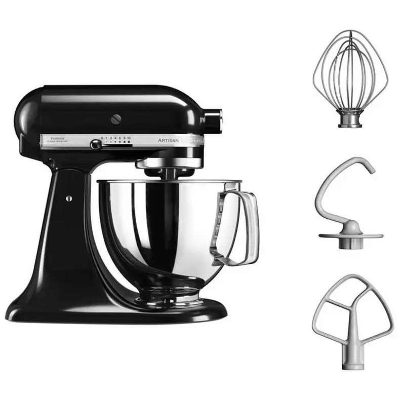 Кухонный комбайн KitchenAid Artisan 4,8 л 5KSM125EOB с откидным блоком черный