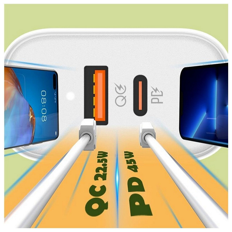 Сетевое зарядное устройство ColorWay Power Delivery Port PPS USB (Type-C PD + USB QC3.0) (45W) Black