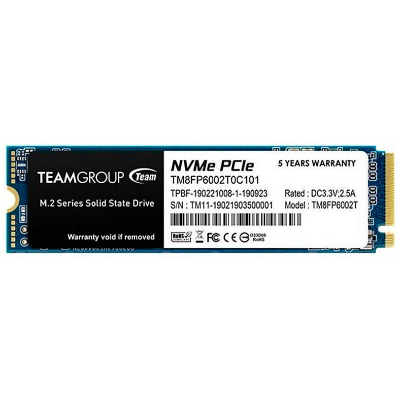 SSD диск Team MP33 2TB M.2 2280 PCIe 3.0 x4 3D TLC (TM8FP6002T0C101)