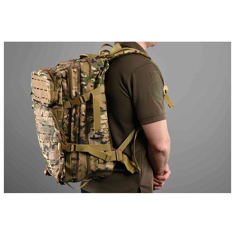 Рюкзак тактичний 2Е, 45L, Laser Cut, камуфляж (2E-MILTACBKP-45L-MC)
