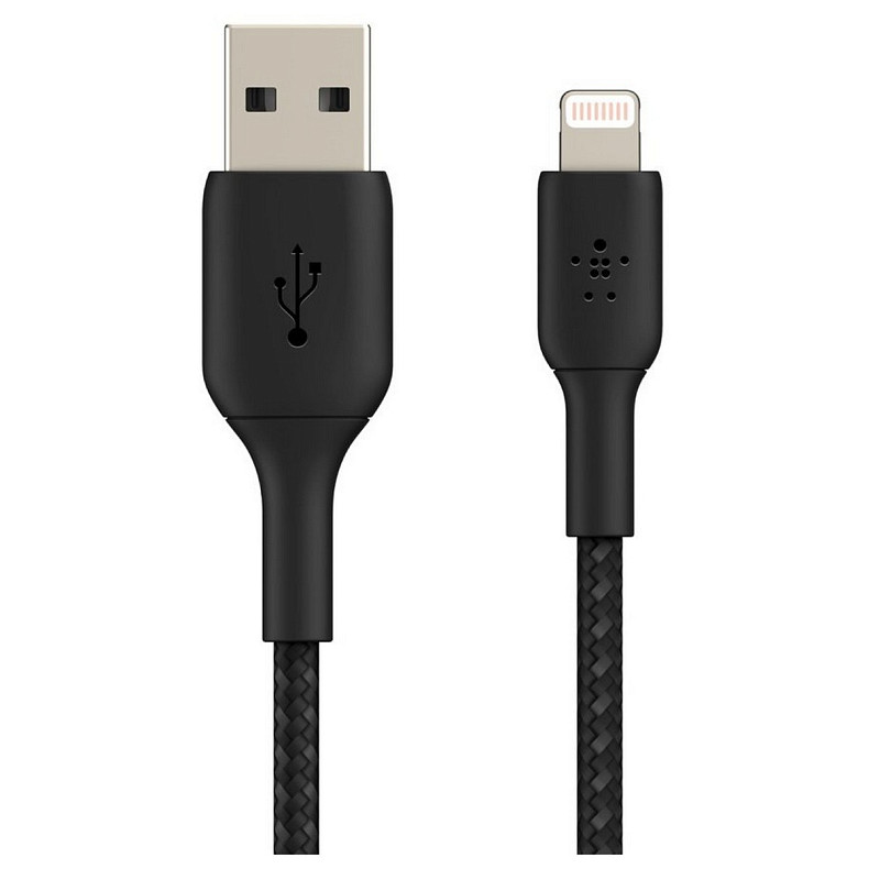 Кабель Belkin USB-A - Lightning, BRAIDED, 2m, black